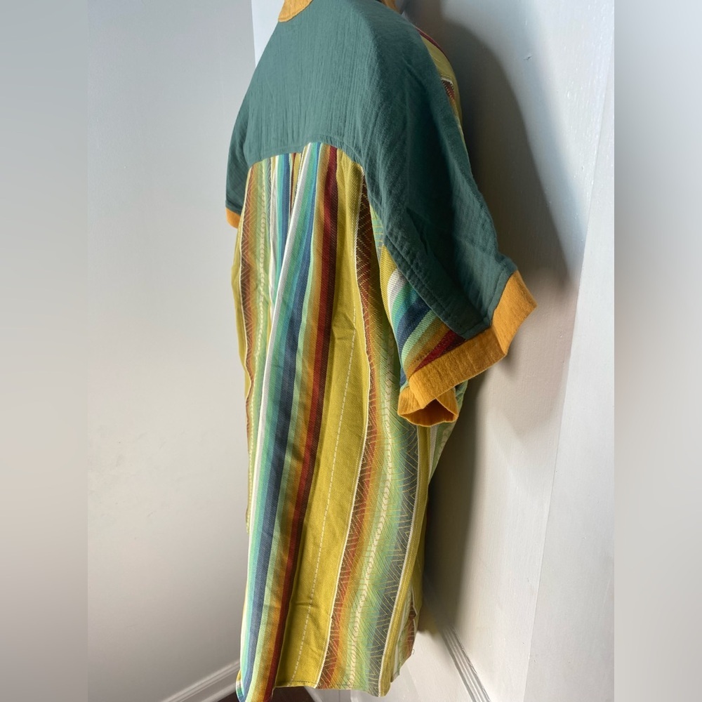 Rowdy Crowd Striped Multicolor Button-Up Short Sl… - image 5